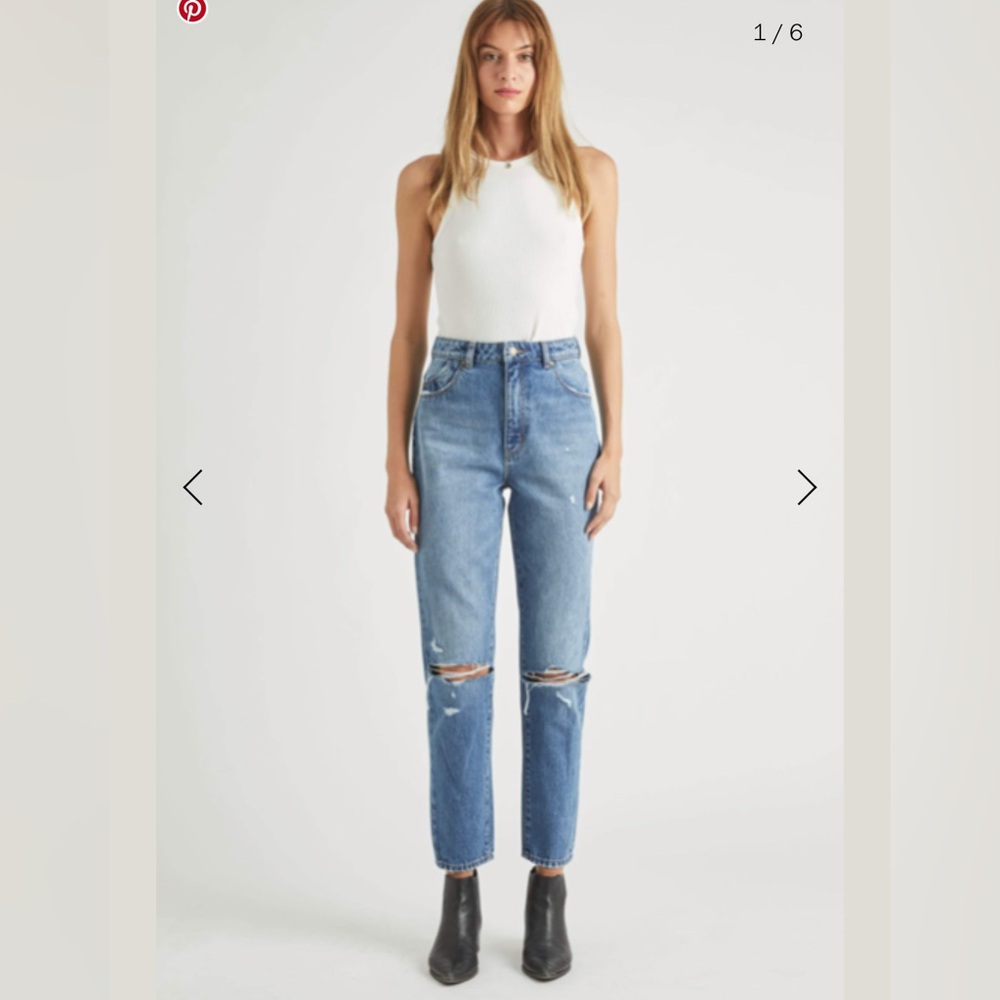 Free People ROLLA’S Dusters High Rise‎ Slim Jeans Meadow Worn Organic.